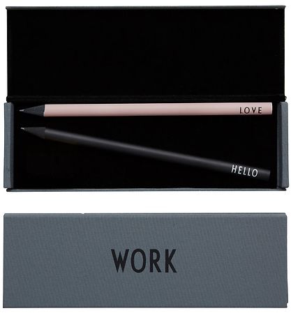 Design Letters Pencil Case - Work - Grey
