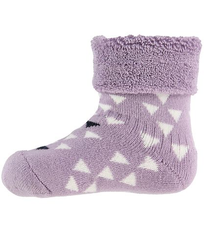 Melton Socken - 2er-Pack - Grau/Lila