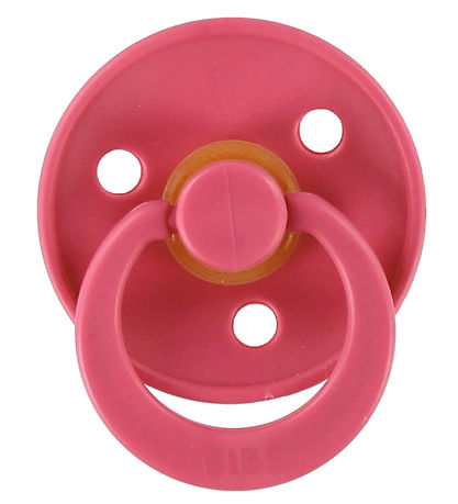 BIBS Colour Pacifiers - Size 2 - 2-Pack - Round - Coral/Ruby