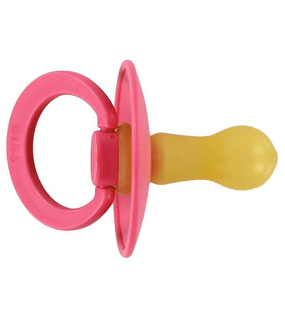BIBS Colour Pacifiers - Size 2 - 2-Pack - Round - Coral/Ruby
