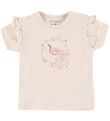 Fixoni T-shirt - Puder m. Påfågel