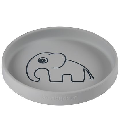 Done By Deer Plate - Silicone - Elphee - Grey