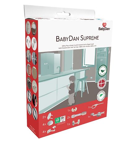 BabyDan 아동 잠금 장치 - Supreme - 16개 - 흰색