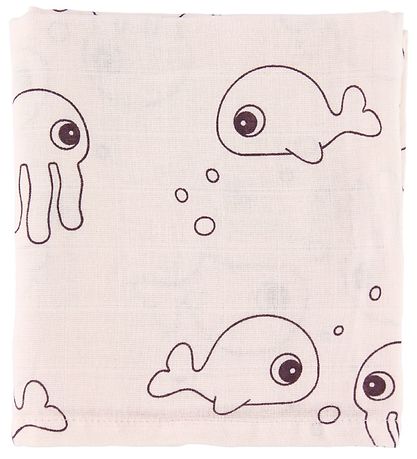 Done by Deer Wikkeldoek - 120x120 - 2 stk - Sea Friends - Poeder