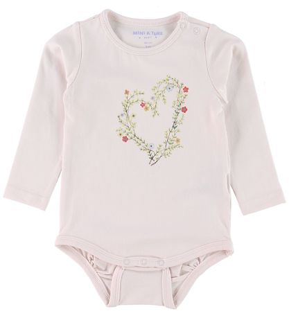 Mini A Ture Bodysuit l/s - Alara - Rose w. Print