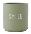 Design Letters Cup - Favourite - Porcelain - Green Smile