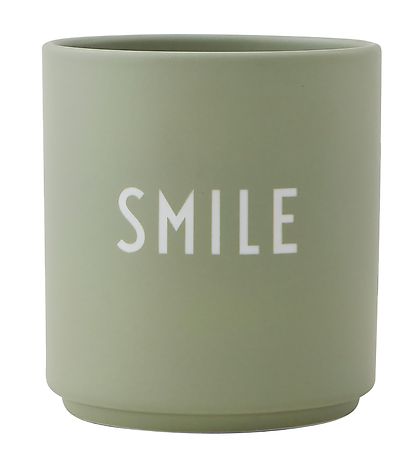 Design Letters Cup - Favourite - Porcelain - Green Smile