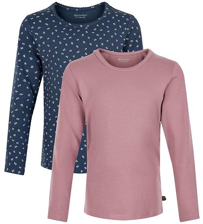 Minymo Blouse - 2-Pack - Mesa Rose/New Navy