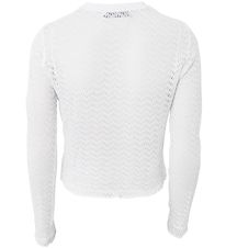 Hound -Pullover - Cropped - Strick - Weiß m. Lochmuster