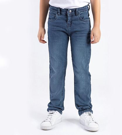 The New Jeans - Stokkhólmur Regular - Blár Gallaefni