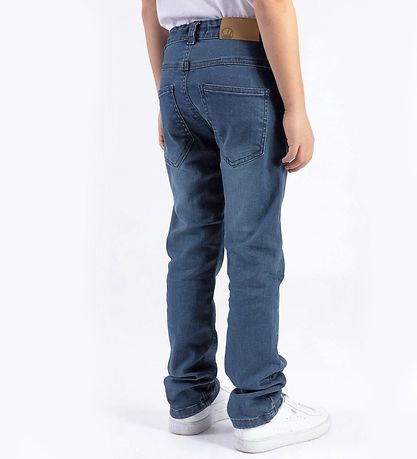 The New Jeans - Stokkhólmur Regular - Blár Gallaefni