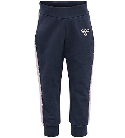 Hummel Joggingbuxur - HMLLiv - Dökkblátt/Bleikt