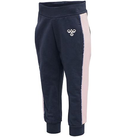 Hummel Joggingbuxur - HMLLiv - Dökkblátt/Bleikt
