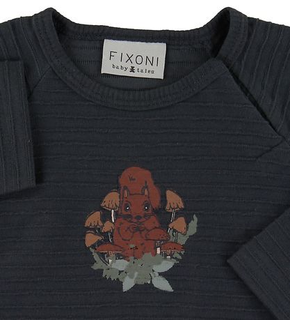 Fixoni Pullover - Anthrazit m. Eichhörnchen