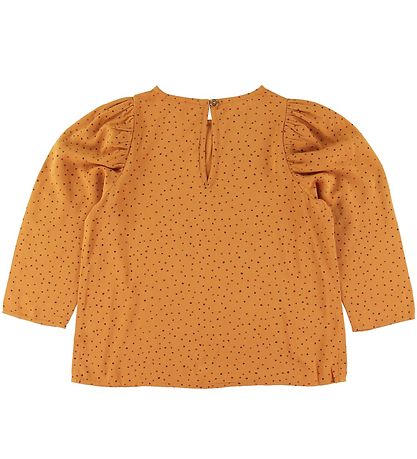 Soft Gallery Long Sleeve Top - Gaelle - Orange w. Dots