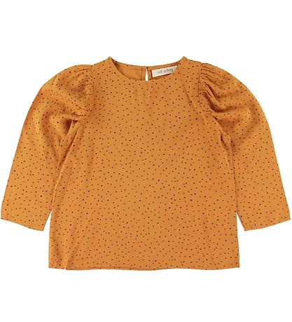 Soft Gallery Long Sleeve Top - Gaelle - Orange w. Dots