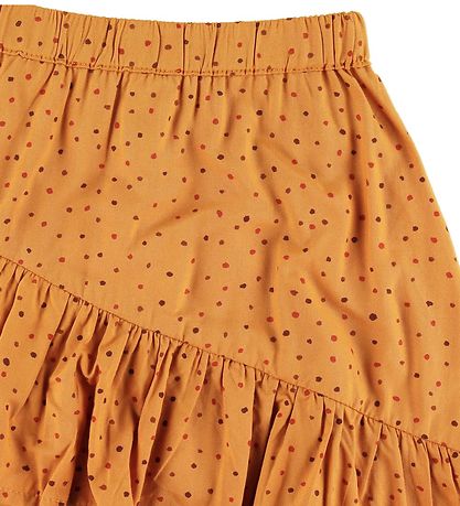 Soft Gallery Skirt - Fine - Orange w. Dots