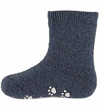 Joha Strumpor - Ull - Blå m. Anti-slip