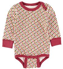Katvig Romper l/s - Rood m. Appels
