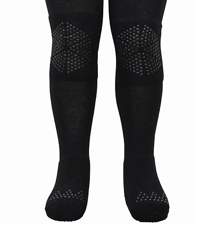 Melton Tights - Let's Go - Black w. Anti-slip