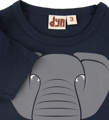 DYR-Cph T-shirt - Animal primate - Navy w. Elephant