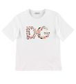 Dolce & Gabbana T-shirt - Country - Vit m. Blommabroderi