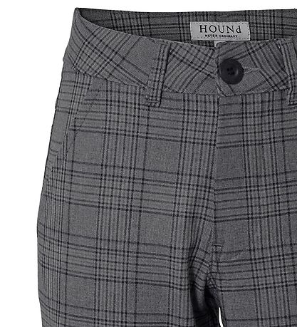 Hound Byxor - Wide Chino - Grå m. Rutor