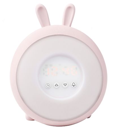 Rabbit & Friends Alarm Clock w. Lights - Wake Up - Pink