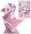 Sebra Väggdekoration - Rosa Geometrisk Fågel