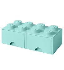 LEGO® Storage Storage Drawer - 8 Stud - 50x25x18 - Aqua Blue