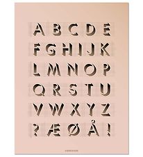 Vissevasse Poster - 50x70 - ABC - Roze