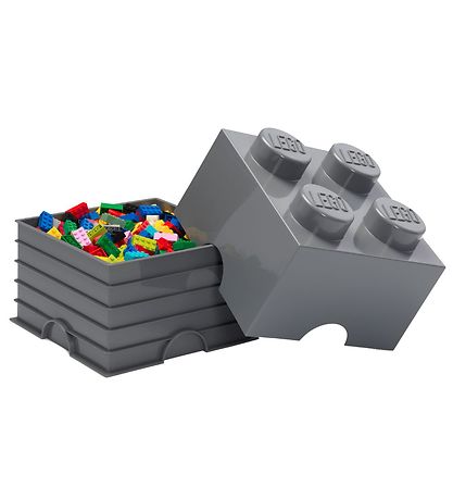 LEGO® Storage Storage Box - 4 Knobs - 25x25x18 - M desert gray