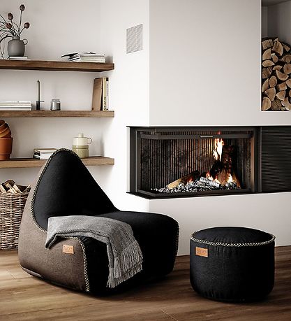 SACKit Sack Stuhl - Canvas Lounge Chair - 96x80x70 cm - Schwarz/