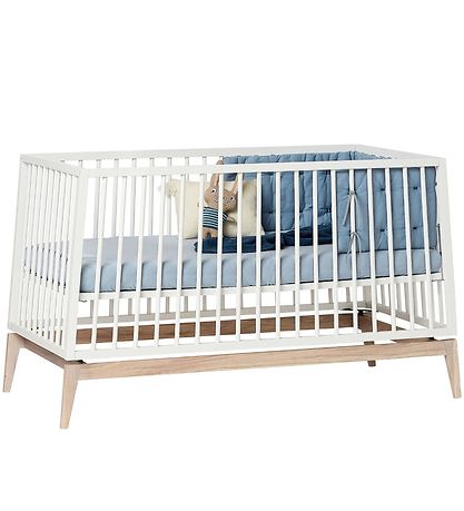 Leander Luna Crib - 140x70 - White/Oak