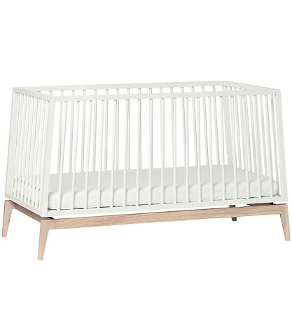 Leander Luna Crib - 140x70 - White/Oak