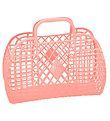 Sun Jellies Stor Foldekurv - Retro - 37x30x11 cm - Peach