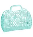 Sun Jellies Stor Fällbar Korg - Retro - 37x30x11 cm - Mint