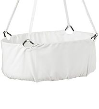 Leander Classic Vugge m. Madras - 83x50x30 cm - White