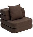by KlipKlap Fold Sofa - 3 Fold Single - 70 cm - Brown/Sand