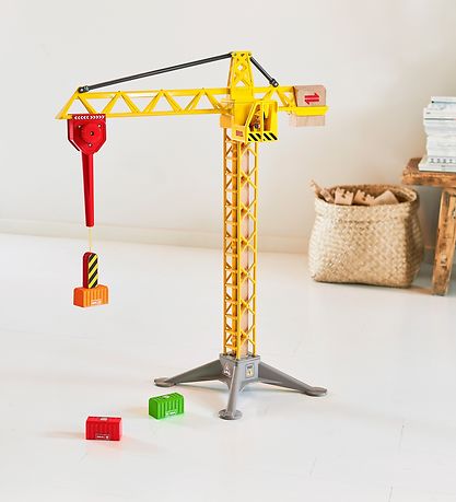 BRIO Construction crane w. Light - 5 Parts - Yellow 33835