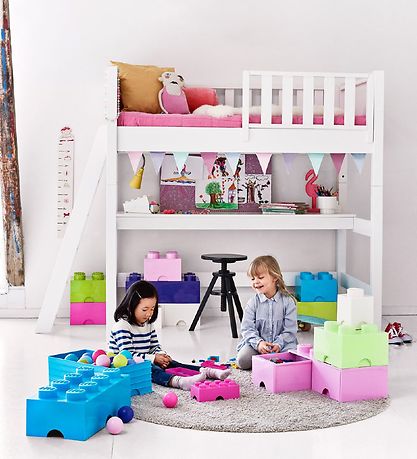 LEGO® Storage Storage Box - 50x25x18 - 8 Knobs - Medium Azur