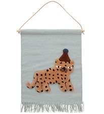 OYOY Teppi - 68x50 cm - Leopard - Dusty Blue
