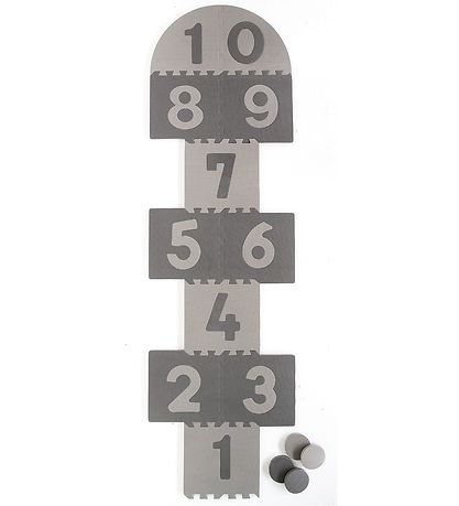 BabyDan Schuimrubberen vloer - Jump & Play - Assorti - Grijs
