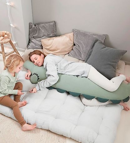 Done By Deer Cushion - 160x40 cm - Comfy - Croco- Green