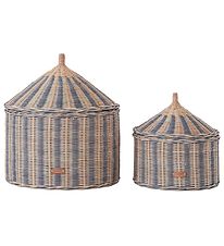OYOY Storage Baskets - 2-Pack - 50x41/36x36 cm - Circus - Blue