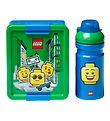 LEGO® Storage Lunchbox/Water Bottle - Iconic Boy - Green/Blue
