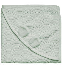 Cam Cam Baby towel - 80x80 cm - Dusty Green w. Ears