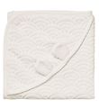 Cam Cam Hooded Towel - 80x80 - Off-White w. Ears