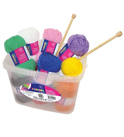 Playbox Yarn Kit - 12 Yarns and 1 Set Of Knitting Needles