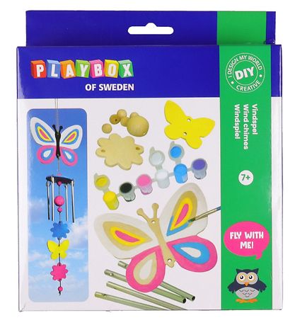 Ensemble créatif Playbox - DIY - Carillon éolien av. Papillons